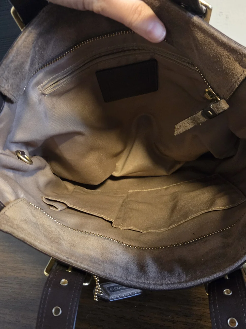 Coach suede tote